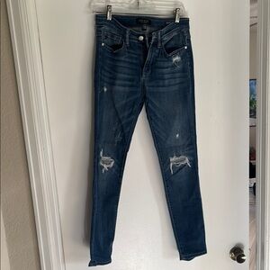 Women's Blue Distressed Jeans